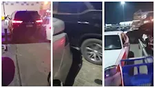 سيارة تصدم عدة مركبات وتهدد حياة المارة أمام مول شهير بالعاشر من رمضان