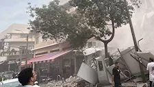 صور| انهيار مبنى في تل أبيب وتواصل أعمال البحث عن مفقودين محتملين