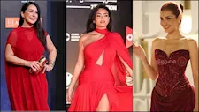 15 صورة ترصد إطلالات النجمات باللون الأحمر في مهرجان الجونة السينمائي 