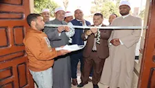 رئيس مدينة بنى سويف يفتتح مسجد عزبة إسلام بقرية الكوم الأحمر