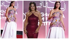 10 صور.. إنجي المقدم وهنادي مهنا تتألقان على السجادة الحمراء في مهرجان الجونة 