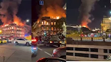 حريق يلتهم قصرًا تاريخيًا في مدينة سان بطرسبرج الروسية