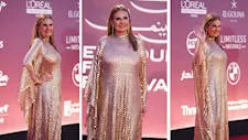 بالصور.. يسرا تتألق على الريد كاربت في مهرجان الجونة