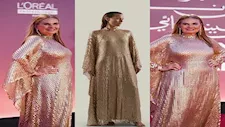 يسرا تتألق بـ قفطان ذهبي سعره 133 ألف جنيه في سادس أيام مهرجان الجونة