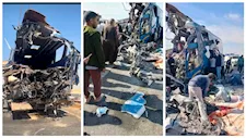 مستشفى سنورس بالفيوم يسلّم أمانات ضحايا حادث أسيوط الغربي لذويهم -صور 