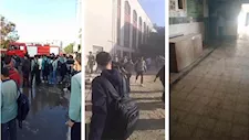 السيطرة على حريق داخل مدرسة ثانوية في البحيرة -صور