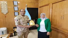 تكريم منسق التربية الوطنية بجامعة الأزهر لتميزها العلمي