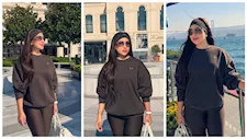 بوسي تخطف الأنظار أمام البحر وعبير صبري تعلق - صور 