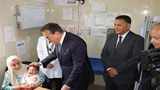 بالصور- وزير الصحة يطلق الحملة القومية للتطعيم ضد الحصبة من العبور
