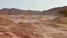 أمطار غزيرة وسيول في وادي السعال بسانت كاترين وإعلان الطوارئ بجنوب سيناء -صور