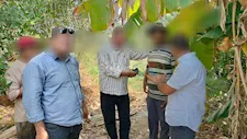  ضبط مزارع يسرق مياه الشرب لري الطماطم بكفر الشيخ -صور
