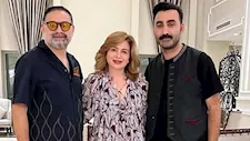 إلهام شاهين تنشر صورة مع المخرج سينا محمد وتوجه له رسالة
