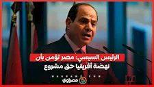 الرئيس السيسي: مصر تؤمن بأن نهضة أفريقيا حق مشروع