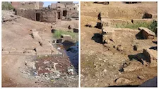  صرخات استغاثة لإنقاذ معبد أثري بالأقصر: أحجار إيزيس في برك الصرف الصحي -صور