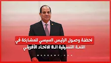 لحظة وصول الرئيس السيسي للمشاركة في القمة التنسيقية الـ8 للاتحاد الأفريقي