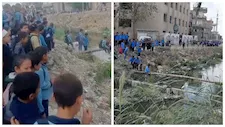 طريقهم للمعهد فوق كابل كهرباء.. رحلة موت يومية تهدد تلاميذ الصفاصيف بالبحيرة
