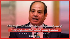 الرئيس السيسي: أشدد مجددا رفضنا التام لأي محاولات تستهدف تهجير الشعب الفلسطيني من أرضه