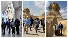 رئيس جنوب أفريقيا يبدي انبهاره بكنوز توت عنخ آمون والهرم الأكبر