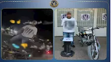 احتفالًا بفرح صاحبه.. عامل يلوح بسلاح أبيض من أعلى دراجة نارية ببني سويف