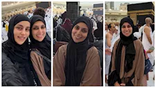  إسراء عبدالفتاح تؤدي مناسك العمرة.. والجمهور: جميلة بالحجاب