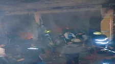   مصاب بحروق إثر حريق بمطعم كشري في المرج