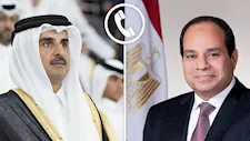 الرئيس السيسي لأمير قطر: أمن الخليج امتداد للأمن القومي المصري