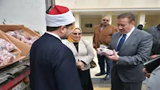 2000 كيلو لحوم من وزارة الأوقاف لدعم الأسر الأولى بالرعاية ببورسعيد 