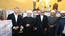 صور.. زيارة وزير الأوقاف لمغاغة وتفقده توزيع 8 آلاف كرتونة غذائية