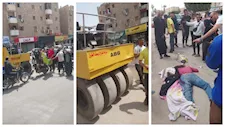 مصرع سيدة دهسها دكاك أسفلت في الشيخ زايد بالإسماعيلية