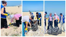 بمشاركة 35 شابًا.. حملة موسعة لتنظيف شاطئ أبطال التحدي بالإسكندرية (صور)