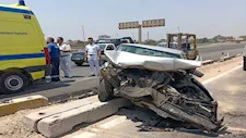 5 مصابين في حادث تصادم على الطريق الصحراوي الغربي بأسيوط