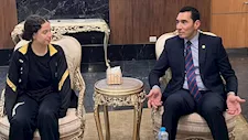 وزير الشباب والرياضة يستقبل هنا جودة بعد إنجازها في تنس العالم للطاولة