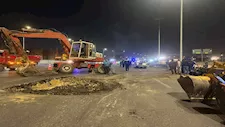 هبوط أرضي في حدائق أكتوبر وتدخل عاجل من الجهاز - صور