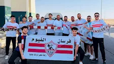 بقلب رجل واحد.. جماهير الأهلي والزمالك بالفيوم تتجه لمباراة القمة (صور)