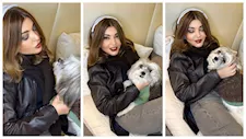بعد أزمة كلاب الشوارع.. سميرة سعيد تنشر جلسة تصوير مع كلبها- صور 
