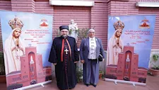 أمل عمار تشارك في القداس الاحتفالي باليوبيل الماسي لكنيسة العذراء سيدة فاتيما 