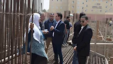 رئيس جامعة بنها يتابع أعمال إنشاء مجمع تعليمي ضخم بكفر سعد (صور)