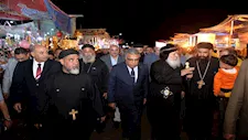 محافظ الدقهلية ومدير الأمن في احتفالات دير القديسة دميانة ببلقاس (صور)