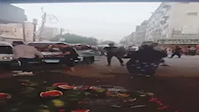 إصابة 5 أشخاص في حادث تصادم 7 سيارات أعلى كوبري الحرس الوطني ببنها