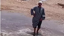 "شقى العمر ضاع".. غرق أرض زراعية بالفيوم بسبب انفجار خط مياه (صور)
