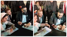 أحمد السقا يشهد على كتب كتاب أحد أبطال العتاولة