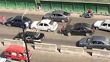 أمن القاهرة يكشف ملابسات فيديو حادث مروري متسلسل بالقاهرة أعلى كوبري بمدينة نصر
