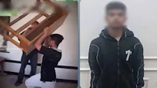 فيديو كارثي.. ضبط طالب ألقى مقاعد دراسية على زميله بالمنوفية