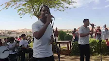 بالصور- ثقافة أسوان تحتفل بالعيد بعروض شعبية وكورال الأطفال