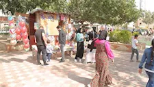  أجواء العيد تزين حديقة صنعاء في ثالث أيام العيد بكفر الشيخ -صور 