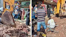 بالصور.. إصلاح كسر مفاجئ بخط مياه رئيسي في سرس الليان وإعادة الخدمة تدريجياً