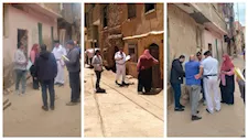 خطر على السكان.. إخلاء 4 منازل مهددة بالانهيار في شبين الكوم- صور