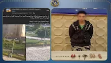  كمين القاهرة يوقف مغامرة حرامي الأسلاك وبحوزته كمية من الحشيش