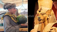 مفاجأة في شادر البطيخ بأسيوط.. شاب يعيد ملامح إخناتون إلى الحياة -صور