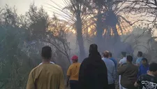 السيطرة على حريق هائل في منطقة مصيعد بطور سيناء (فيديو وصور)